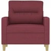 Sofa Krėslas, raudonojo vyno spalvos, 60cm, audinys