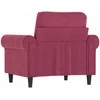 Sofa Krėslas, raudonojo vyno spalvos, 60cm, aksomas