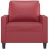 Sofa Krėslas, raudonojo vyno spalvos, 60cm, dirbtinė oda