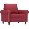 Sofa Krėslas, raudonojo vyno spalvos, 60cm, dirbtinė oda