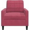 Sofa Krėslas, raudonojo vyno spalvos, 60cm, aksomas