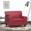 Sofa Krėslas, raudonojo vyno spalvos, 60cm, dirbtinė oda