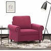 Sofa Krėslas, raudonojo vyno spalvos, 60cm, aksomas