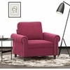 Sofa Krėslas, raudonojo vyno spalvos, 60cm, aksomas