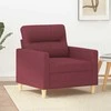 Sofa Krėslas, raudonojo vyno spalvos, 60cm, audinys