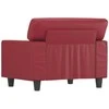 Sofa Krėslas, raudonojo vyno spalvos, 60cm, dirbtinė oda
