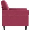Sofa Krėslas, raudonojo vyno spalvos, 60cm, aksomas
