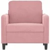 Sofa Krėslas, rožinės spalvos, 60cm, aksomas