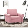 Sofa Krėslas, rožinės spalvos, 60cm, aksomas
