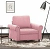 Sofa Krėslas, rožinės spalvos, 60cm, aksomas