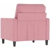 Sofa Krėslas, rožinės spalvos, 60cm, aksomas