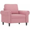 Sofa Krėslas, rožinės spalvos, 60cm, aksomas