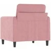 Sofa Krėslas, rožinės spalvos, 60cm, aksomas