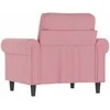 Sofa Krėslas, rožinės spalvos, 60cm, aksomas