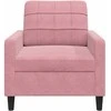 Sofa Krėslas, rožinės spalvos, 60cm, aksomas