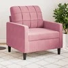 Sofa Krėslas, rožinės spalvos, 60cm, aksomas