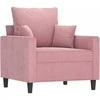 Sofa Krėslas, rožinės spalvos, 60cm, aksomas