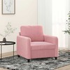 Sofa Krėslas, rožinės spalvos, 60cm, aksomas