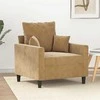 Sofa Krėslas, rudos spalvos, 60cm, aksomas