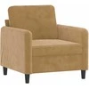 Sofa Krėslas, rudos spalvos, 60cm, aksomas