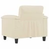 Sofa Krėslas, smėlio spalvos, 60cm, mikropluošto audinys