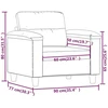 Sofa Krėslas, smėlio spalvos, 60cm, mikropluošto audinys