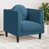 Sofa Krėslas su pagalvėle, mėlynos spalvos, aksomas