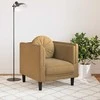 Sofa Krėslas su pagalvėle, rudos spalvos, dirbtinė versta oda