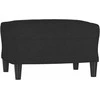 Sofa Krėslas su pakoja, juodos spalvos, 60cm, audinys