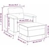Sofa Krėslas su pakoja, juodos spalvos, 60cm, mikropluošto audinys