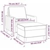 Sofa Krėslas su pakoja, juodos spalvos, 60cm, aksomas