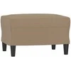 Sofa Krėslas su pakoja, kapučino spalvos, 60cm, dirbtinė oda