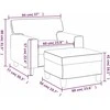Sofa Krėslas su pakoja, kapučino spalvos, 60cm, dirbtinė oda