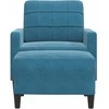 Sofa Krėslas su pakoja, mėlynos spalvos, 60cm, aksomas