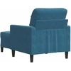 Sofa Krėslas su pakoja, mėlynos spalvos, 60cm, aksomas
