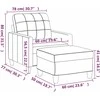 Sofa Krėslas su pakoja, pilkos spalvos, 60cm, dirbtinė oda