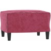 Sofa Krėslas su pakoja, raudonojo vyno spalvos, 60cm, aksomas