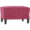 Sofa Krėslas su pakoja, raudonojo vyno spalvos, 60cm, aksomas