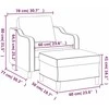 Sofa Krėslas su pakoja, raudonojo vyno spalvos, 60cm, audinys