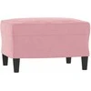 Sofa Krėslas su pakoja, rožinės spalvos, 60cm, aksomas