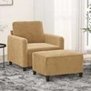 Sofa Krėslas su pakoja, rudos spalvos, 60cm, aksomas
