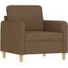 Sofa Krėslas su pakoja, rudos spalvos, 60cm, audinys