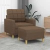 Sofa Krėslas su pakoja, rudos spalvos, 60cm, audinys