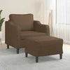 Sofa Krėslas su pakoja, rudos spalvos, 60cm, audinys