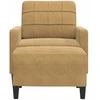 Sofa Krėslas su pakoja, rudos spalvos, 60cm, aksomas