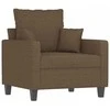 Sofa Krėslas su pakoja, rudos spalvos, 60cm, audinys
