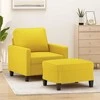 Sofa Krėslas su pakoja, šviesiai geltonos spalvos, 60cm, audinys