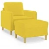 Sofa Krėslas su pakoja, šviesiai geltonos spalvos, 60cm, audinys