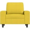 Sofa Krėslas su pakoja, šviesiai geltonos spalvos, 60cm, audinys