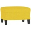 Sofa Krėslas su pakoja, šviesiai geltonos spalvos, 60cm, audinys